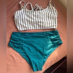 Two piece swim suit